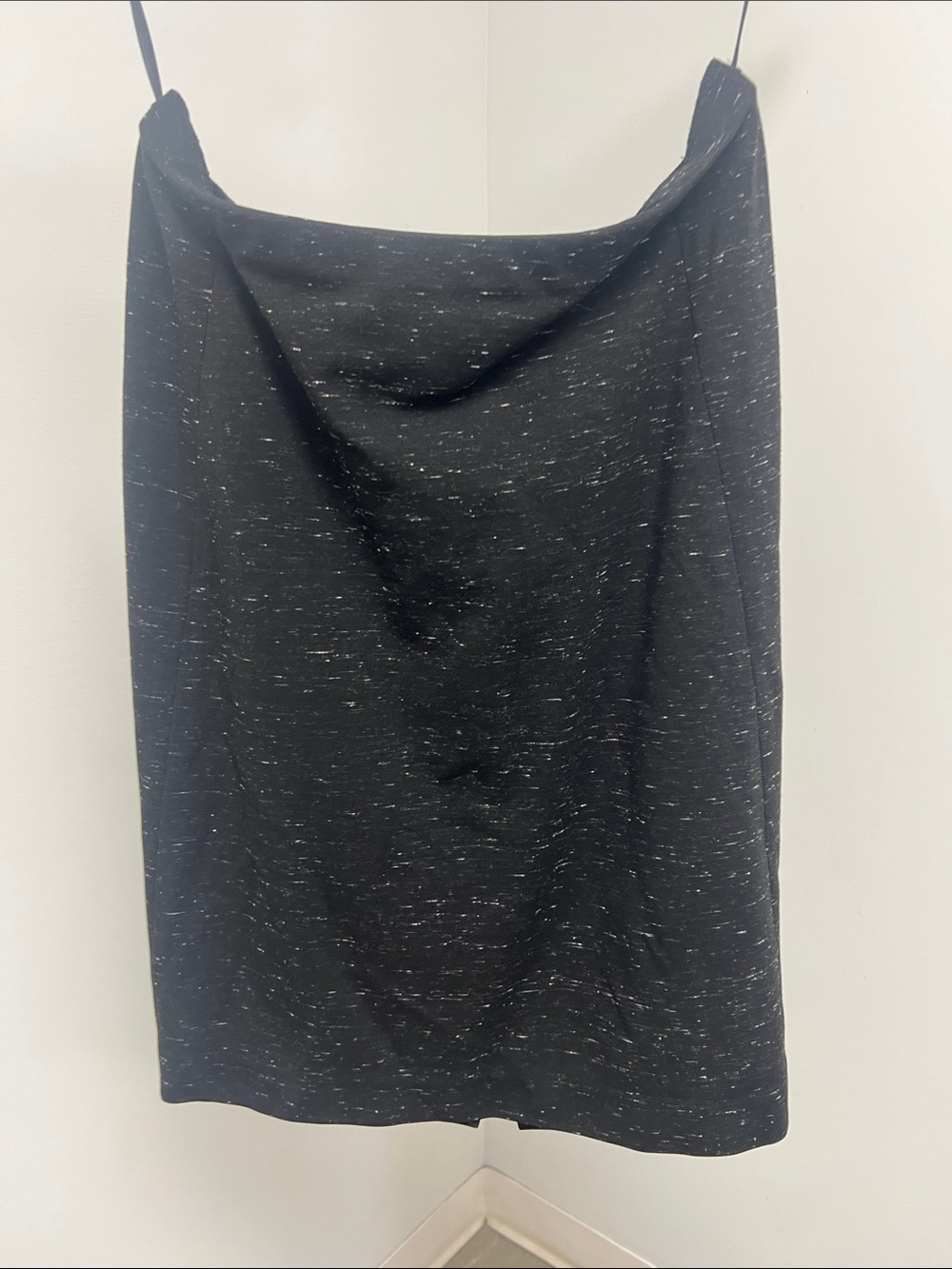 Donna Karan Black Speckled Midi Skirt